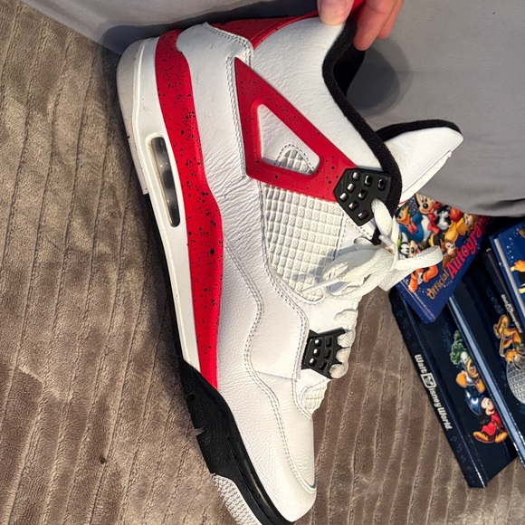 Jordan Retro White and Red Sneakers - Picture 3 of 8